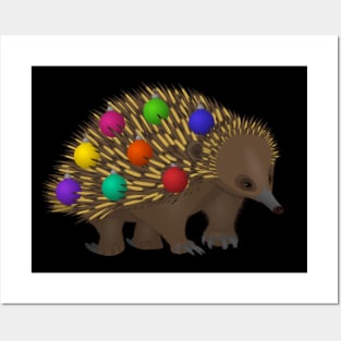 Christmas baubles echidna Posters and Art